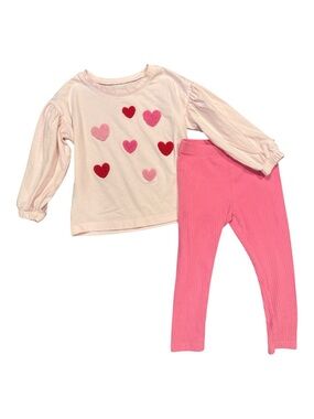 Jumping Beans Toddler Girl 2-pc Puff Sleeve Top & Leggings Set Casual, Size 3T